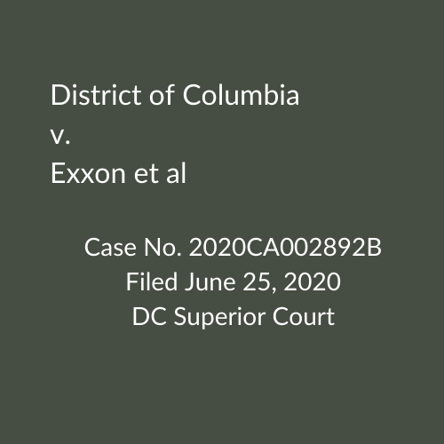 District of Columbia v. Exxon et al