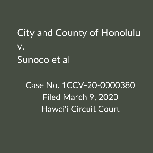 City and County of Honolulu v. Sunoco et al