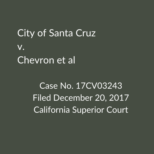 City of Santa Cruz v. Chevron et al